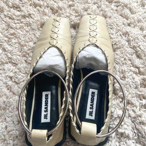 JIL SANDER Leather ballet flats